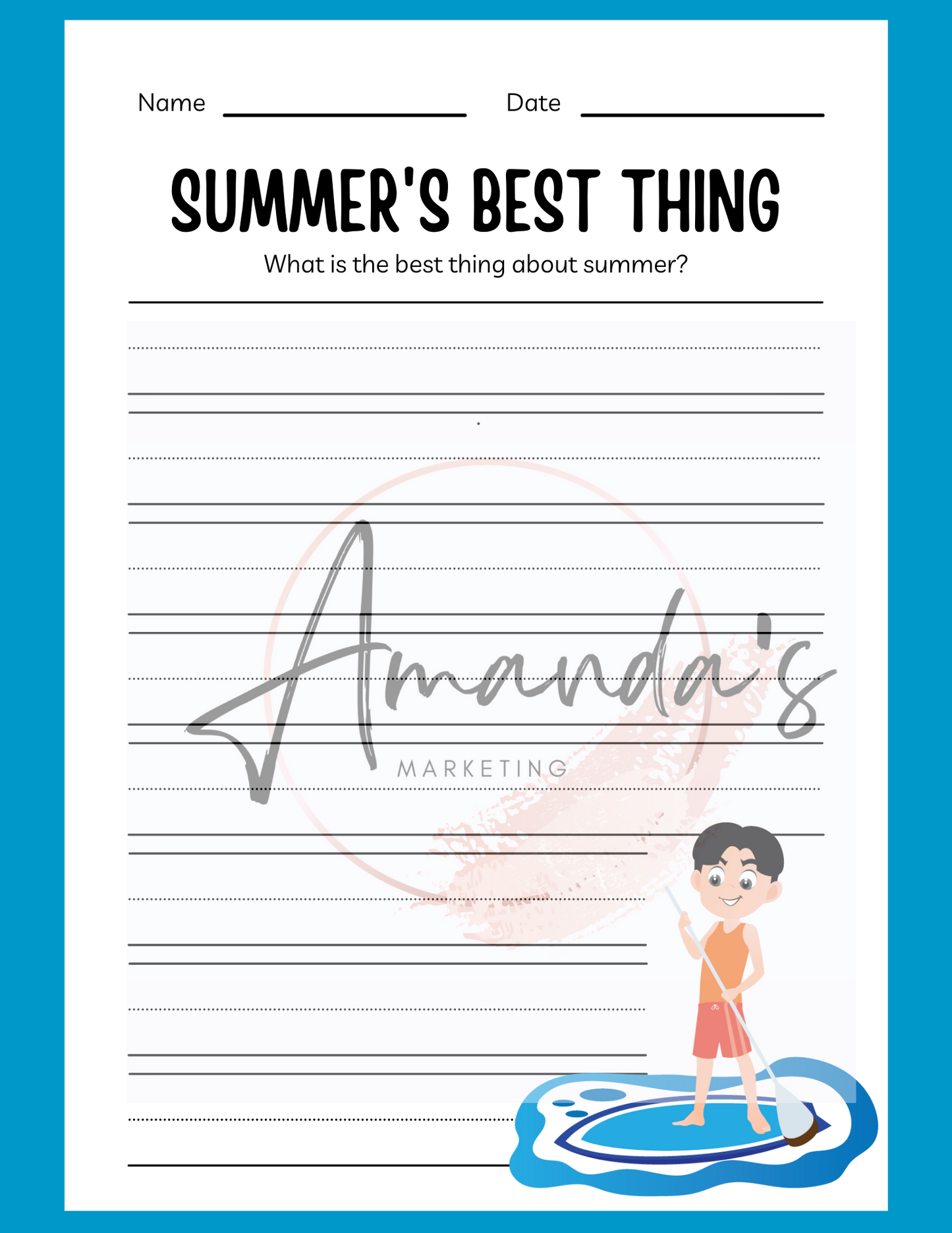 Fun & Colorful Summer Kindergarten Workbook for Kids