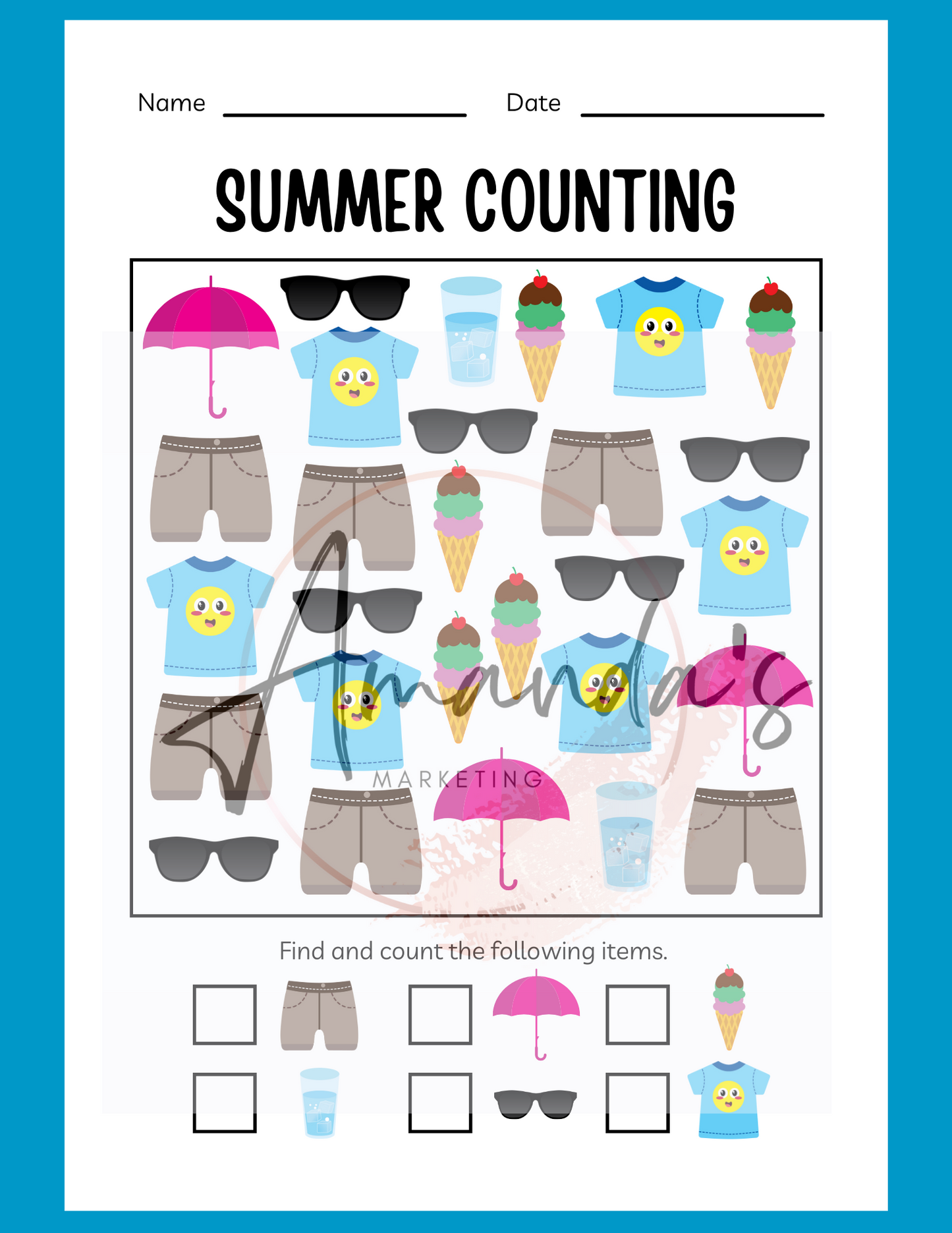 Fun & Colorful Summer Kindergarten Workbook for Kids