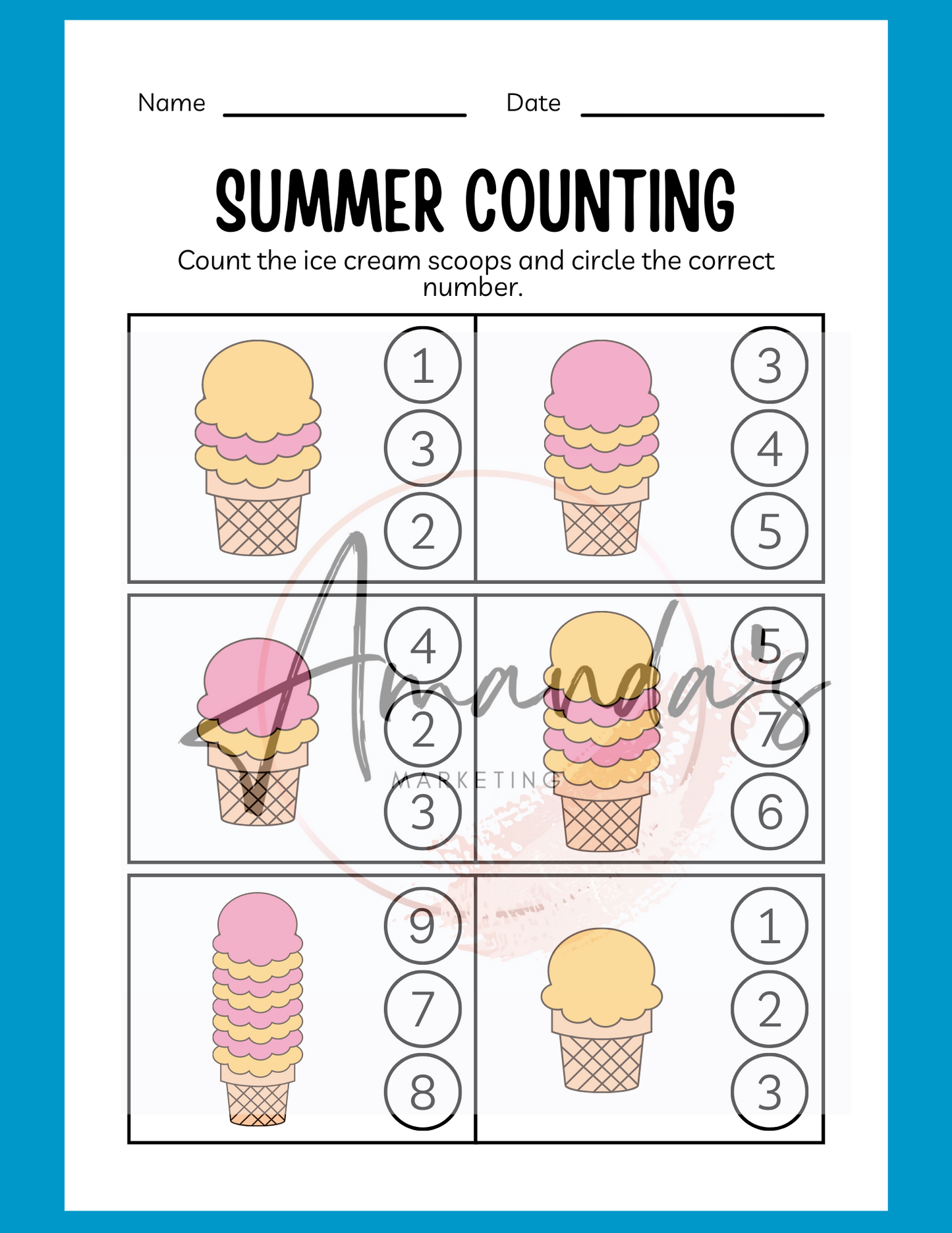 Fun & Colorful Summer Kindergarten Workbook for Kids