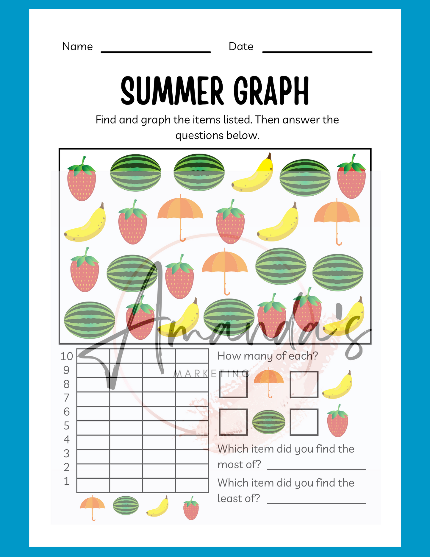 Fun & Colorful Summer Kindergarten Workbook for Kids