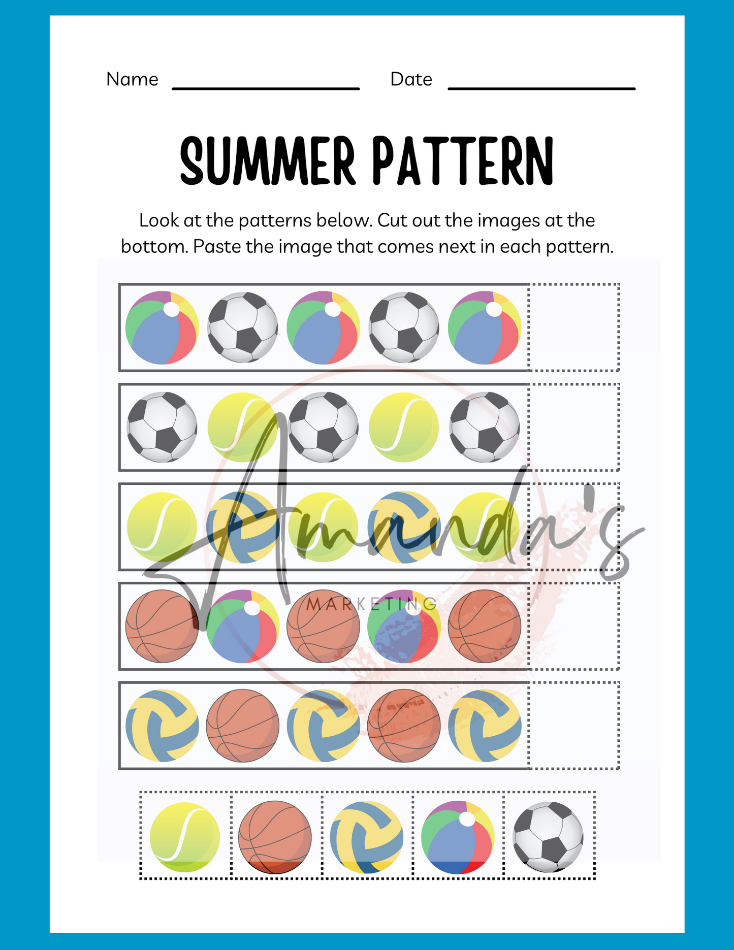 Fun & Colorful Summer Kindergarten Workbook for Kids