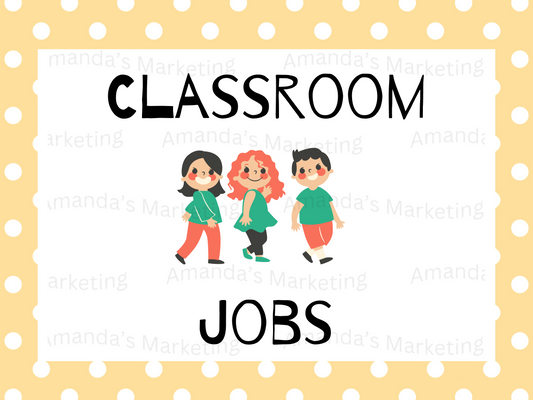 Teacher Classroom Jobs Digital File