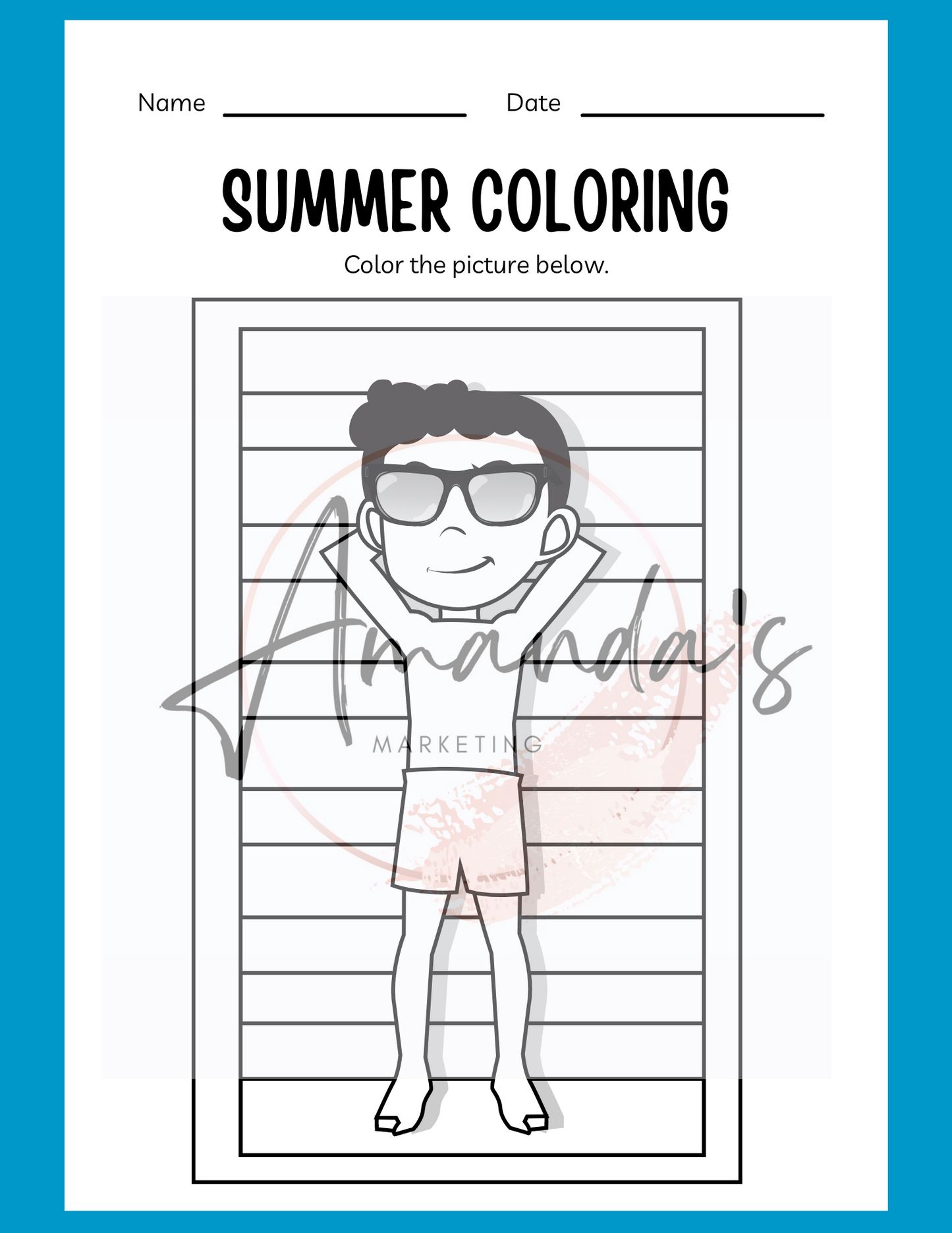 Fun & Colorful Summer Kindergarten Workbook for Kids