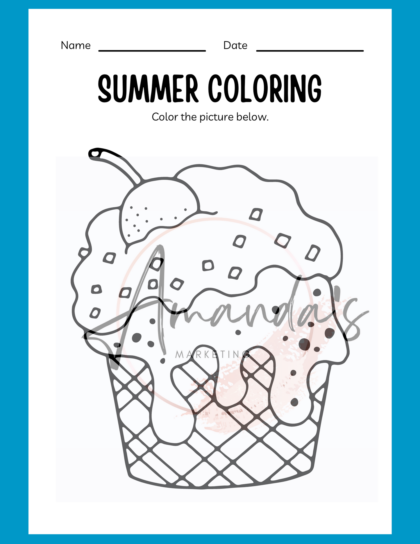 Fun & Colorful Summer Kindergarten Workbook for Kids