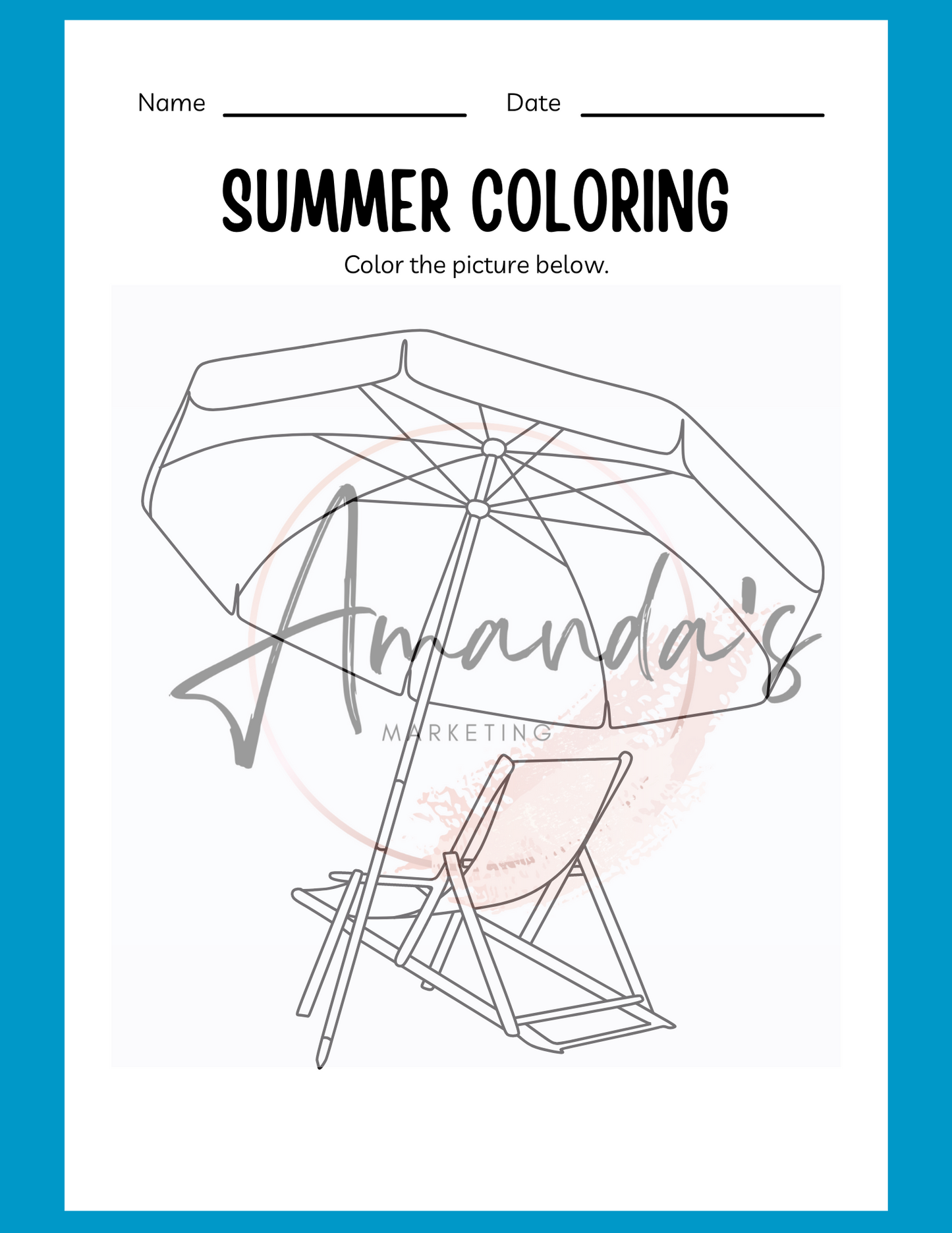 Fun & Colorful Summer Kindergarten Workbook for Kids