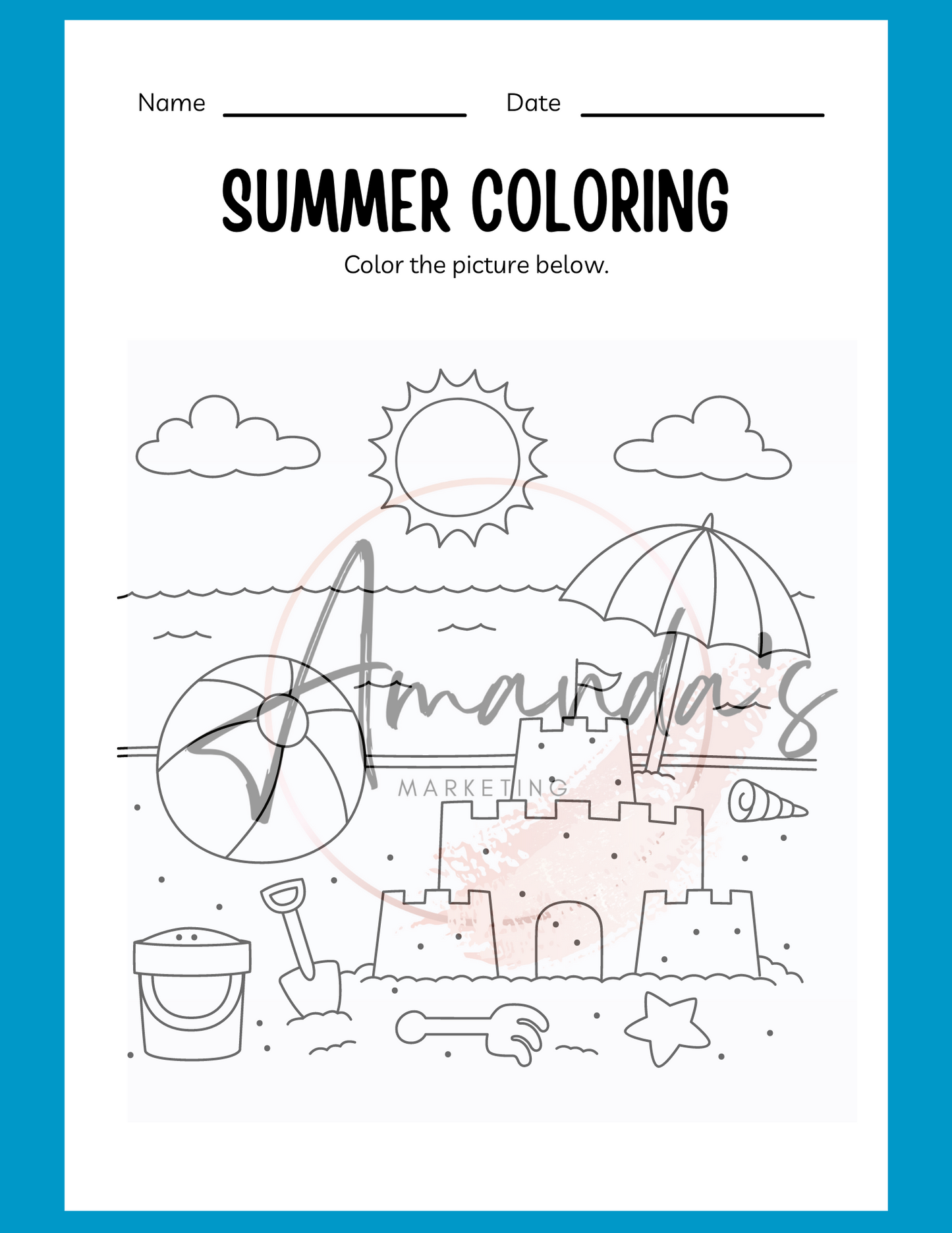 Fun & Colorful Summer Kindergarten Workbook for Kids