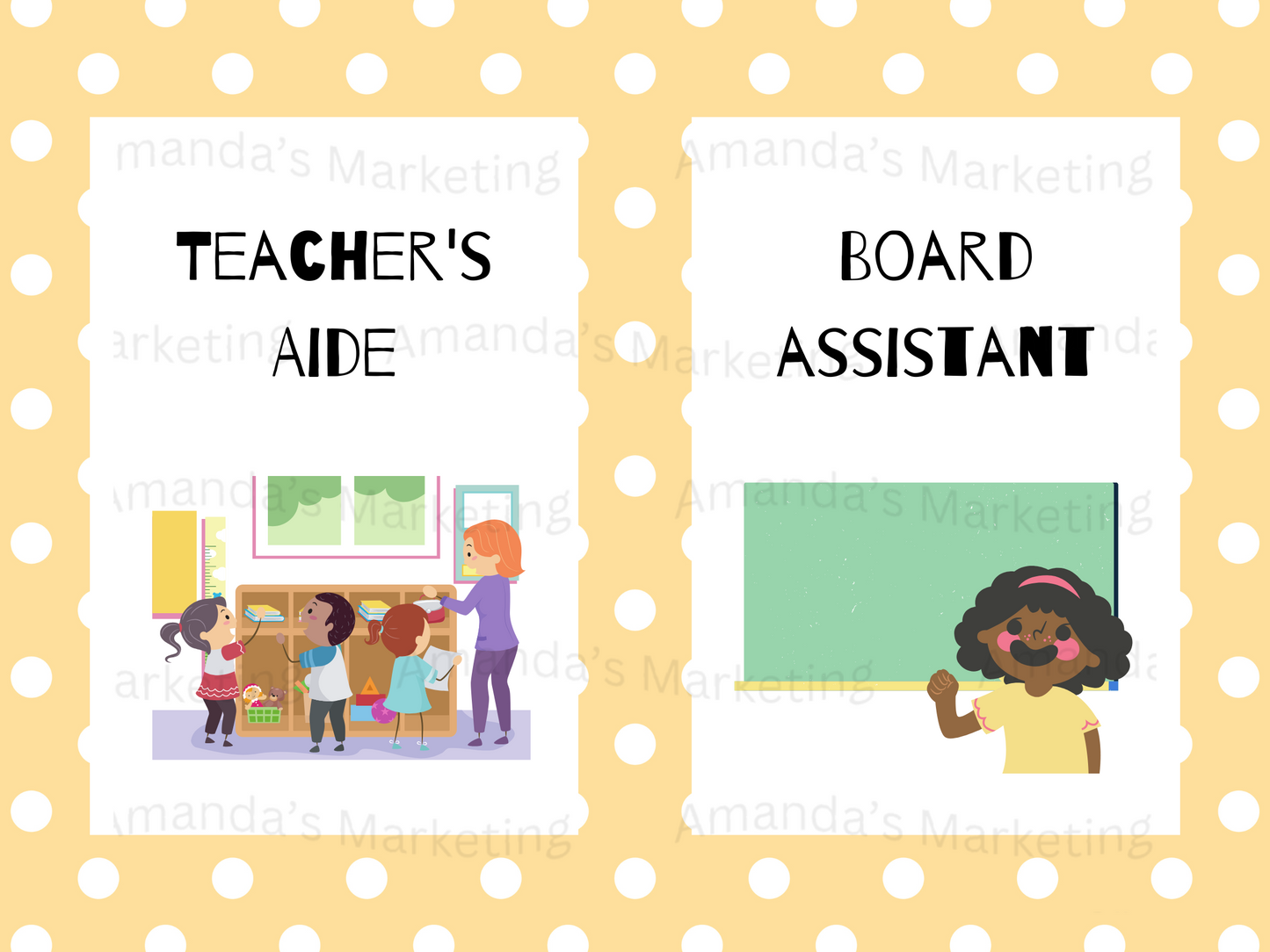 Teacher Classroom Jobs Digital File