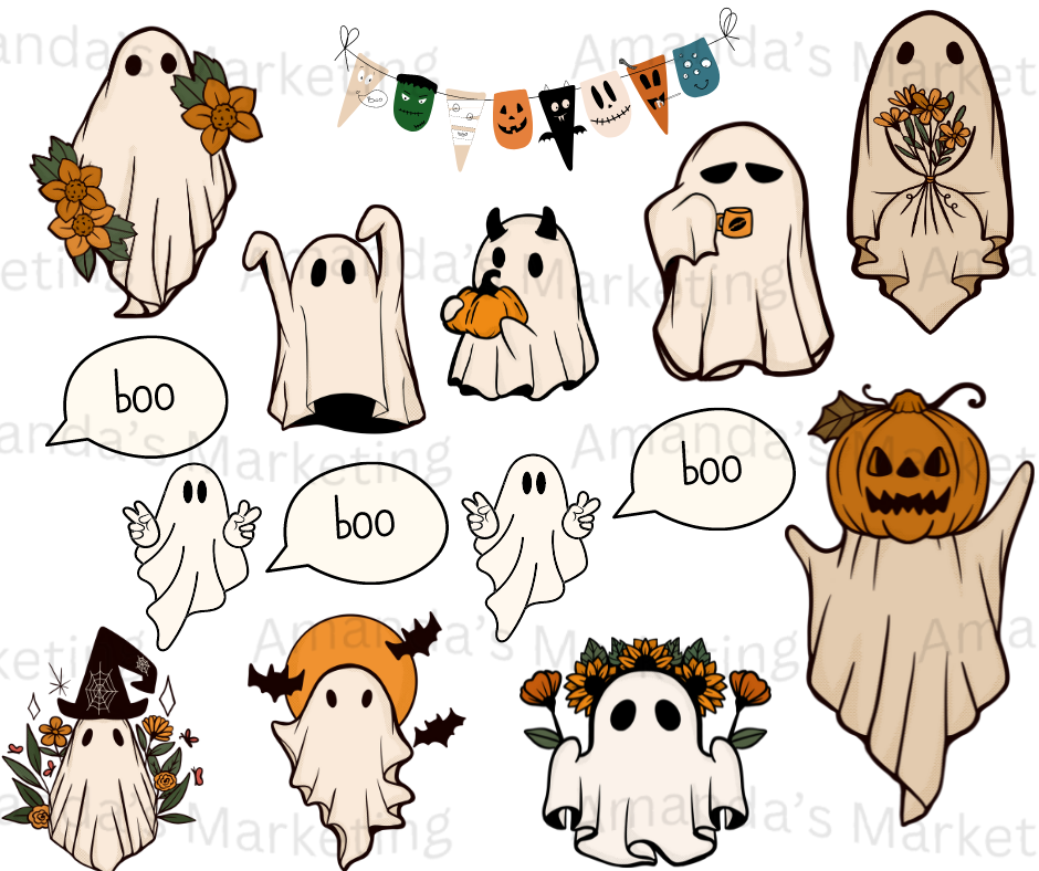 Assorted Ghost Stickers