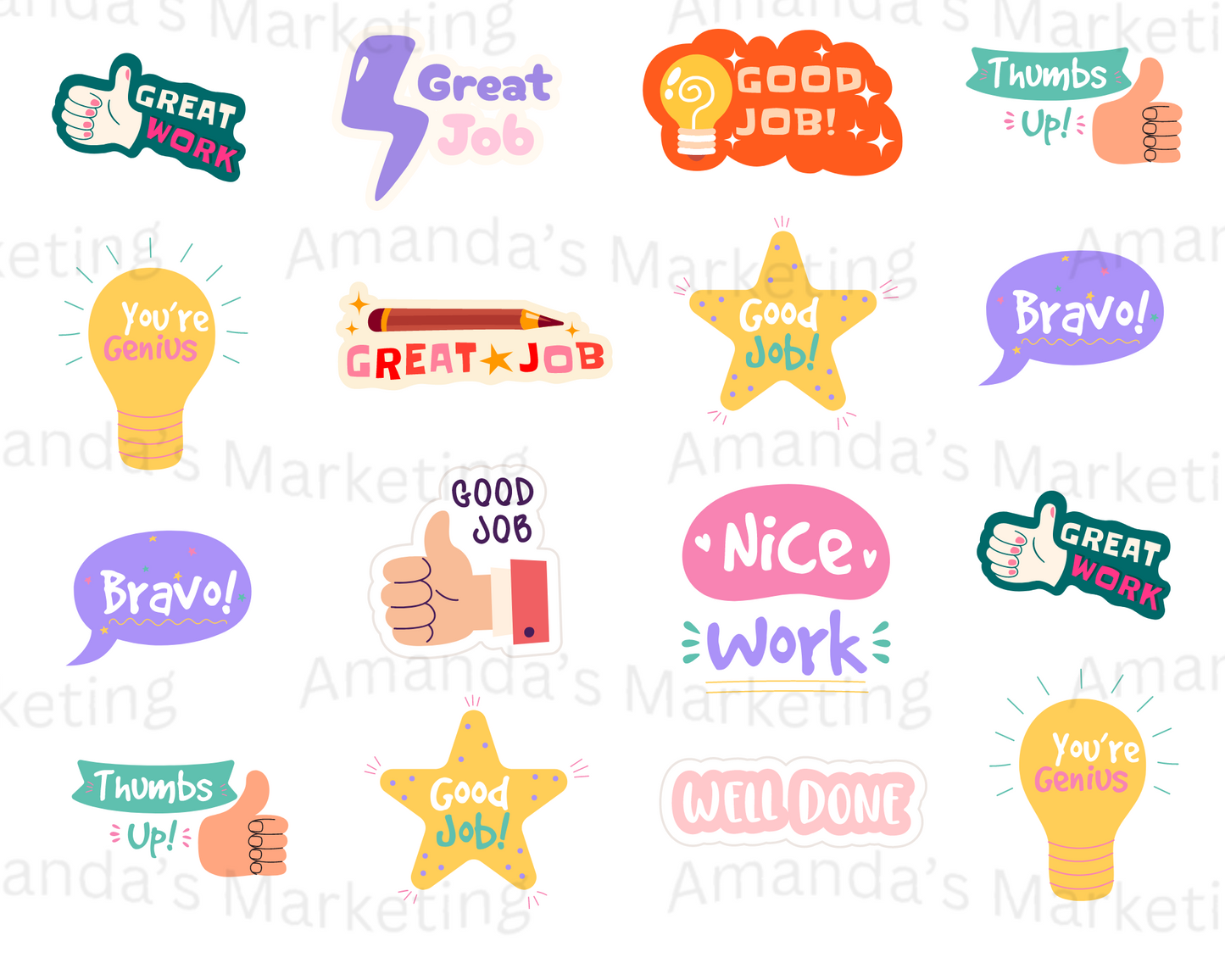 Assorted Good Job Stickers