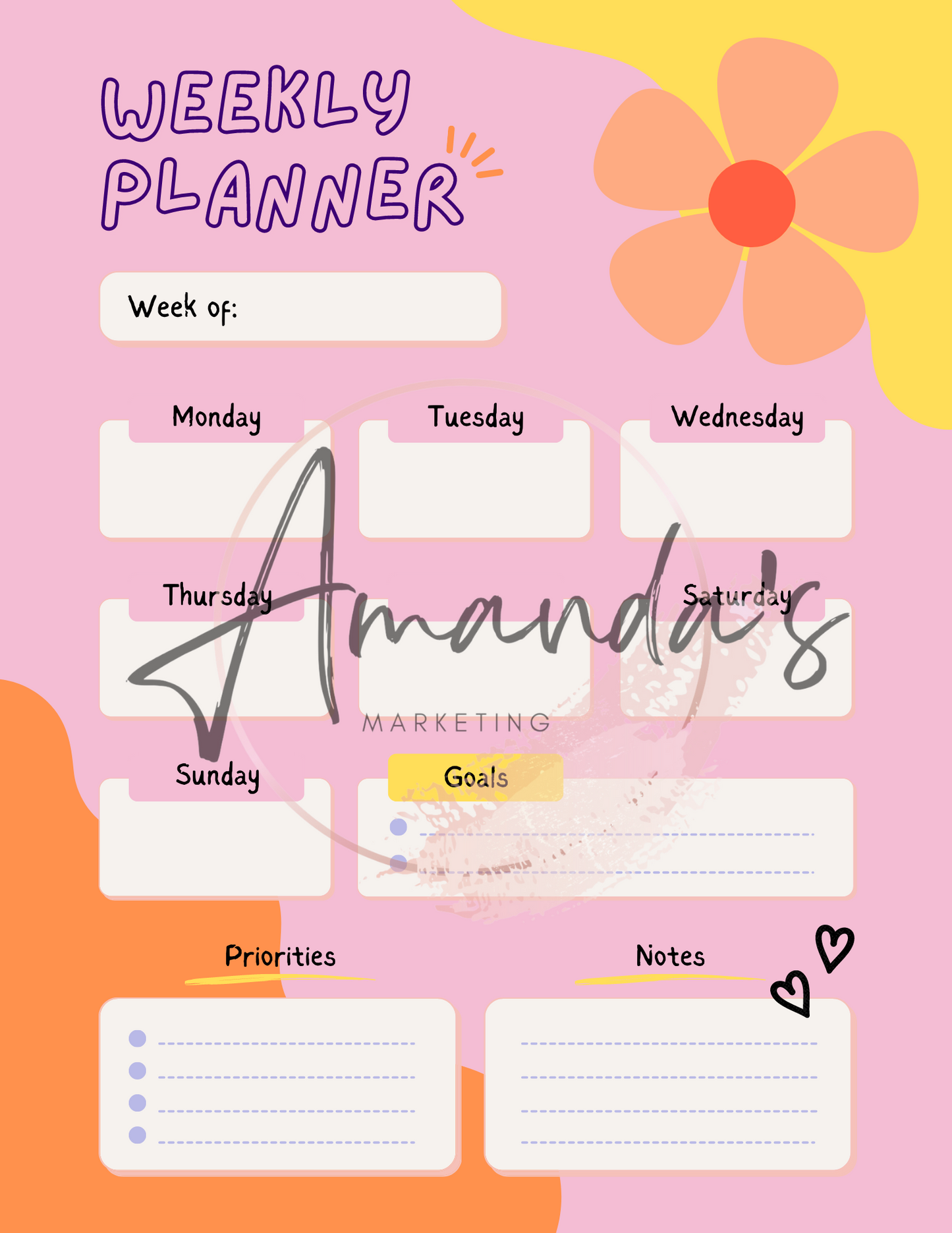 Groovy Weekly Planner