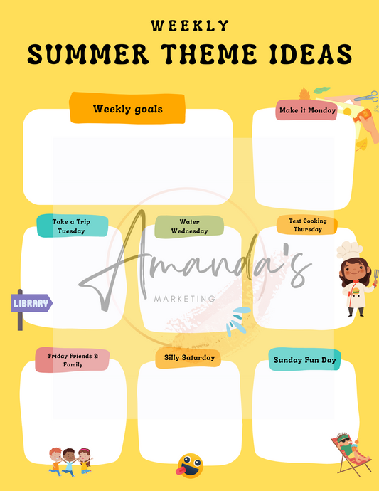 Summer Printable Kids Activity Sheets